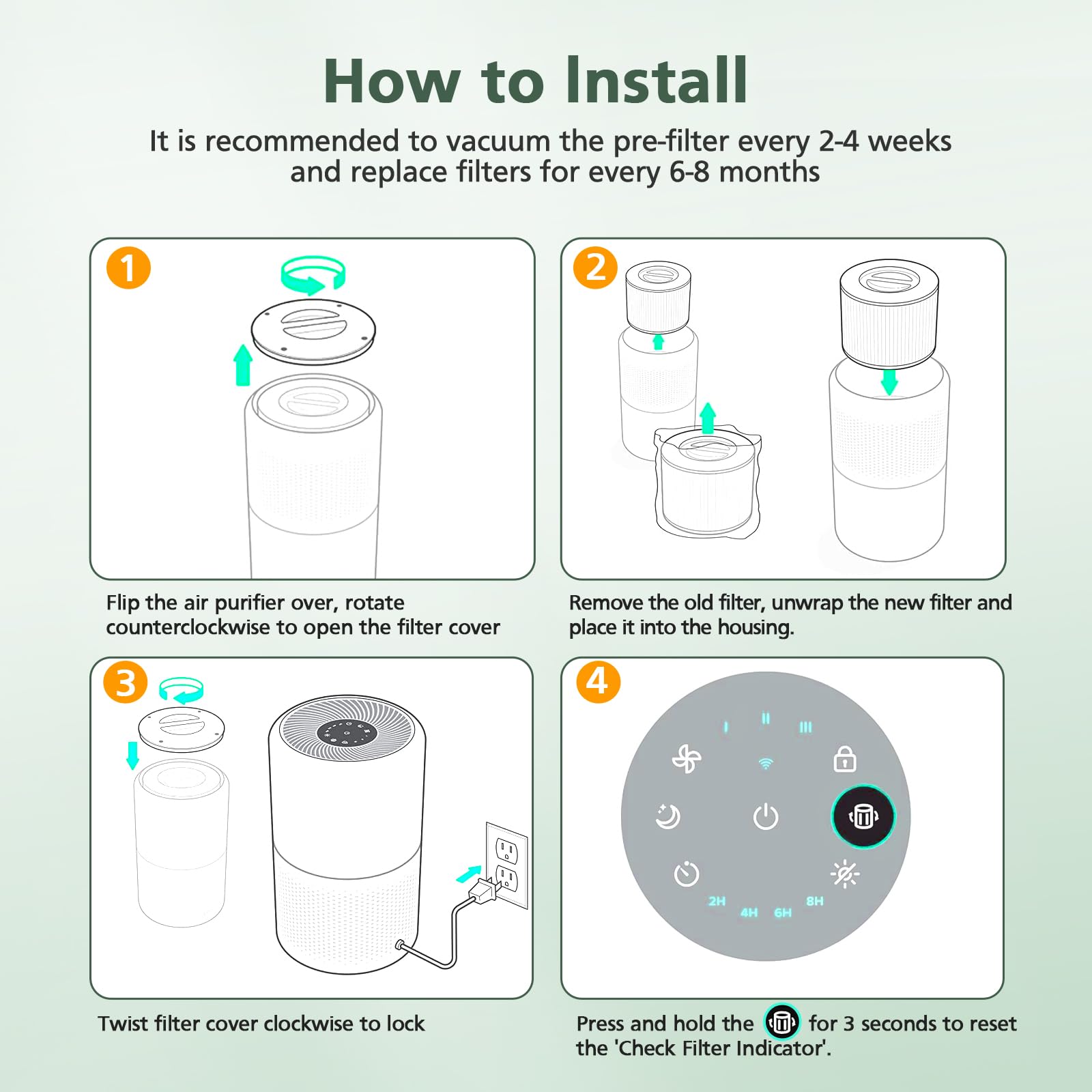 Velanqo PureAir 300™ Replacement HEPA Filters (2-Pack)
