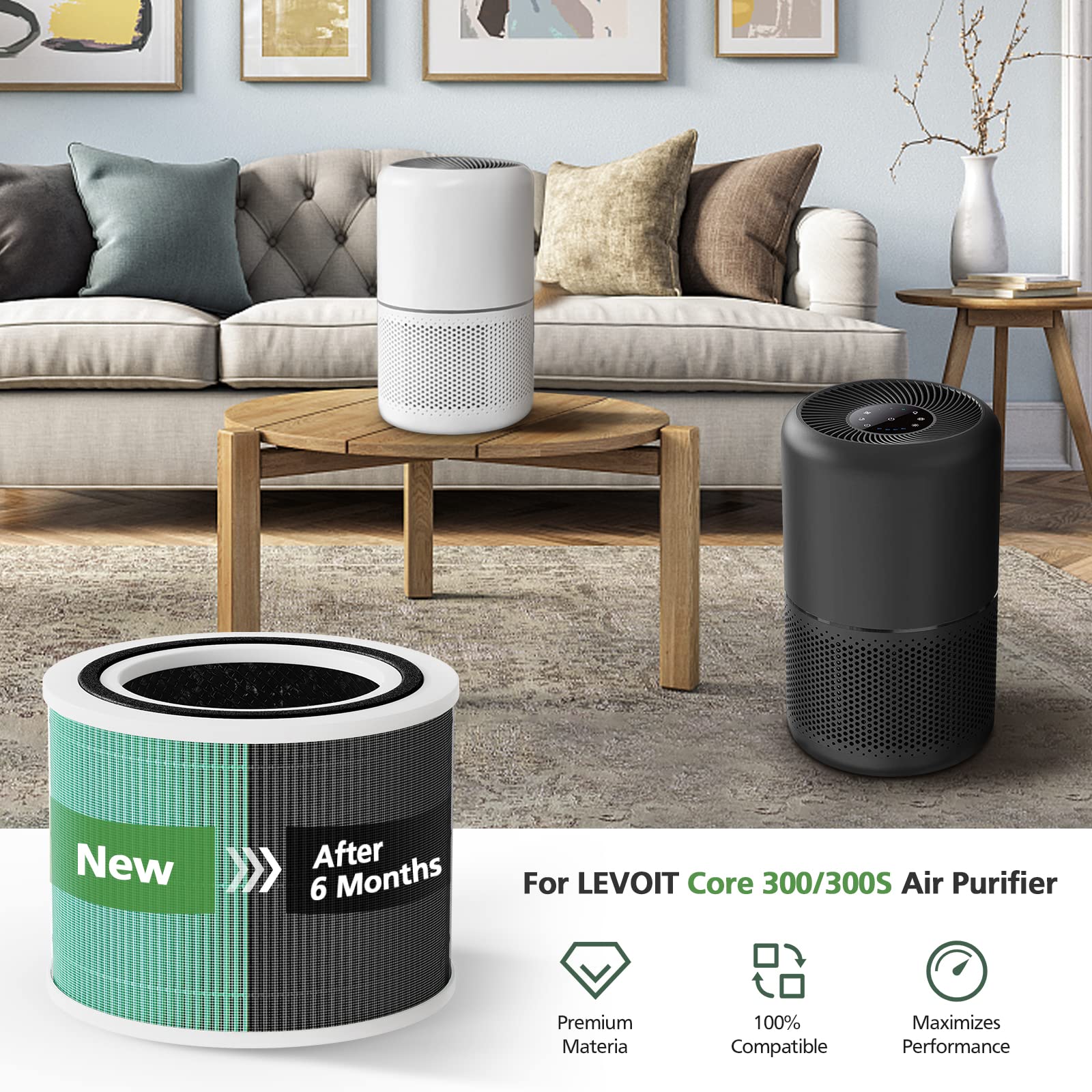 Velanqo PureAir 300™ Replacement HEPA Filters (2-Pack)