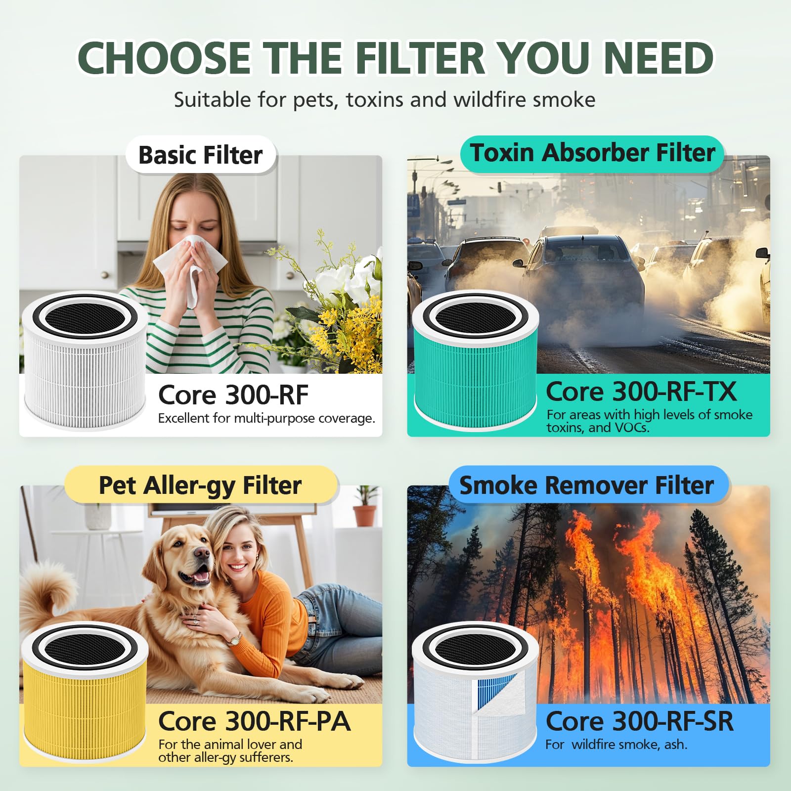 Velanqo PureAir 300™ Replacement HEPA Filters (2-Pack)